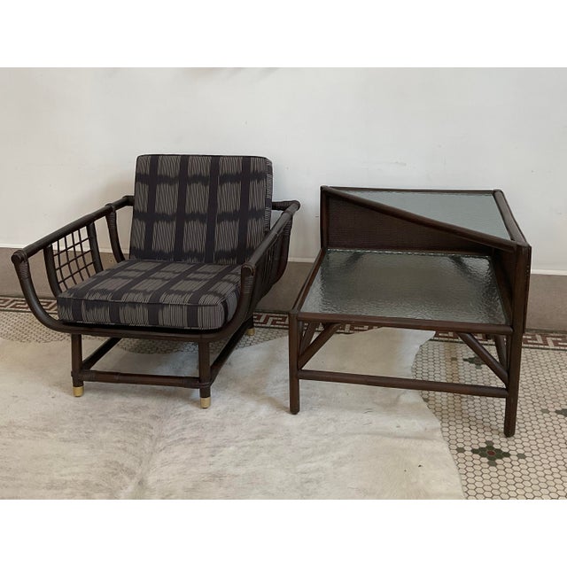 Wood Vintage Rattan Lanai Chair Attributed to John Eisner for Ficks Reed, Circa 1970 For Sale - Image 7 of 10