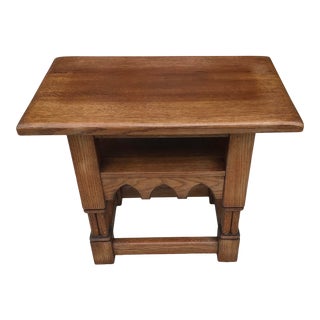 Vintage Pine Rolling Bar Cart For Sale