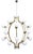 Large 20-Light Chandelier in Brass and Opal Spheres in the style of Stilnovo, 1988 For Sale
