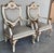 Pair of Venetian Hand Painted Armchairs in White Antique Painting and Giltwood For Sale - Image 18 of 18