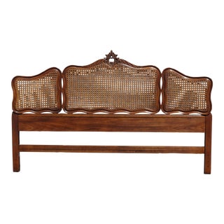 Vintage Hickory Manufacturing Co., French Country Cane King Headboard For Sale