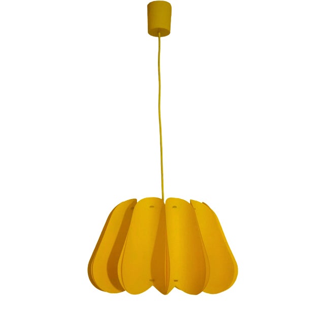 Mid-Century Modern Yellow Pendant Lamp, Denmark, 1970s For Sale