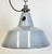 Industrial Grey Enamel Factory Pendant Lamp, 1960s For Sale - Image 6 of 18