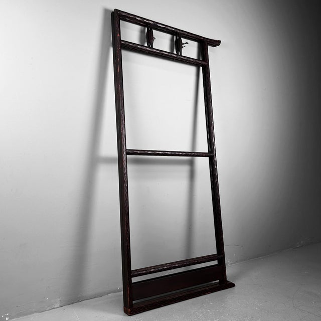 Japanese Wooden Kamakura Bori Kimono Hanger Stand, 1960s For Sale - Image 18 of 18