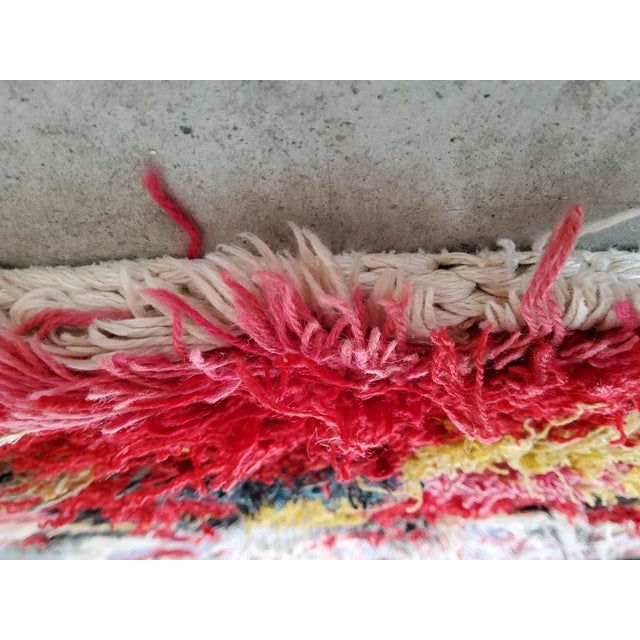 Textile Vintage Multicolored Boucherouite Berber Rug, 1980s For Sale - Image 7 of 9