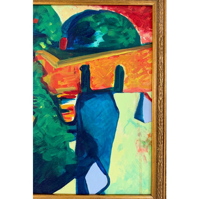 Vintage Fauvist Painting - Kandinsky Style For Sale - Image 4 of 14