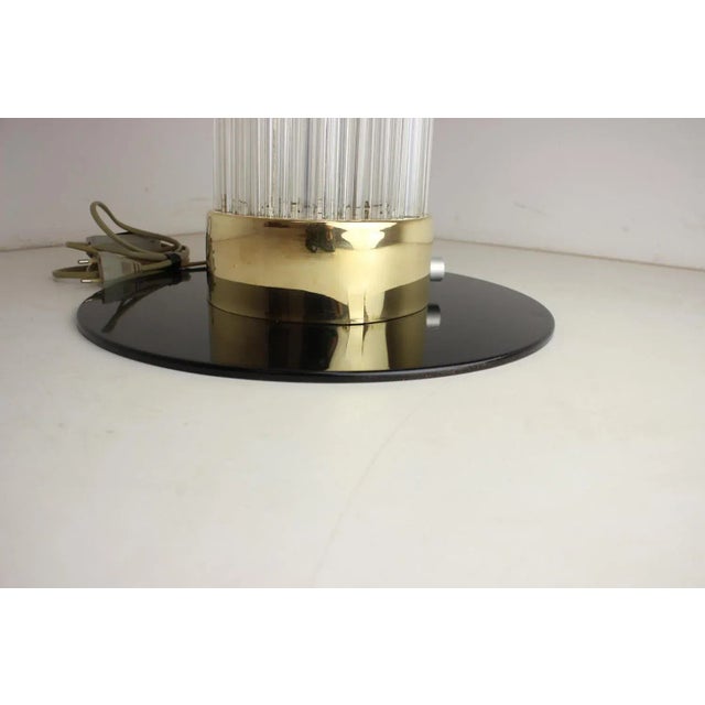 Modern Brass & Art Glass Floor Lamp from Preciosa Kamenický Šenov, 1970s For Sale - Image 6 of 14