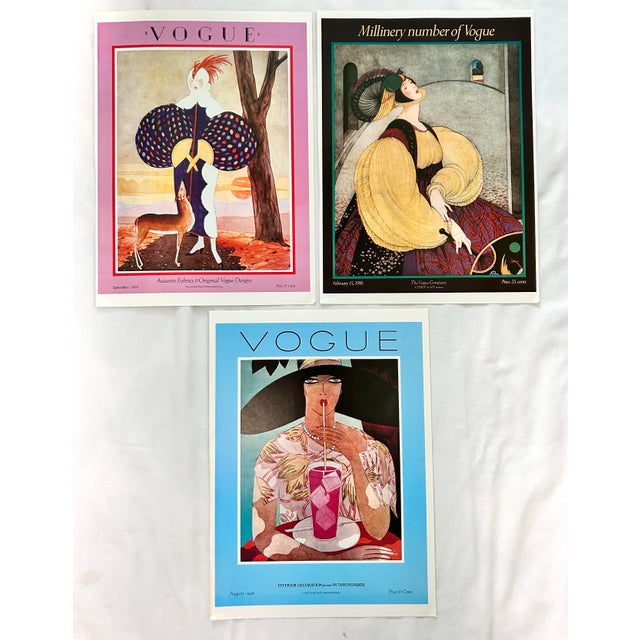 Vintage Vogue Magazine Cover Art Prints - A Large Set of 11 For Sale - Image 4 of 10