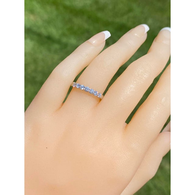 The Duval Place: Platinum and Natural Diamond Stackable Band For Sale - Image 11 of 11