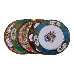 Enamaled Tin English Plates- Set of 6