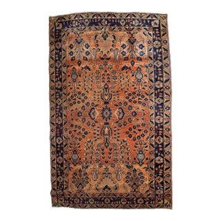 1920s Antique Handmade Persian Sarouk Rug 41"' X 6'4" For Sale