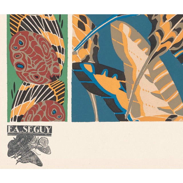 Papillons (Butterflies) Plate 19 Giclee Reproducion Art Print by Emile Allian Séguy For Sale - Image 4 of 4