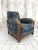 Art Deco Blue Velvet Lounge Chair For Sale - Image 4 of 7