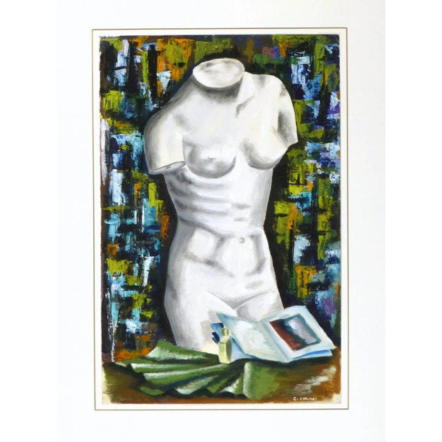 C. Carlinet, French Painting - Marble Torso For Sale - Image 4 of 5