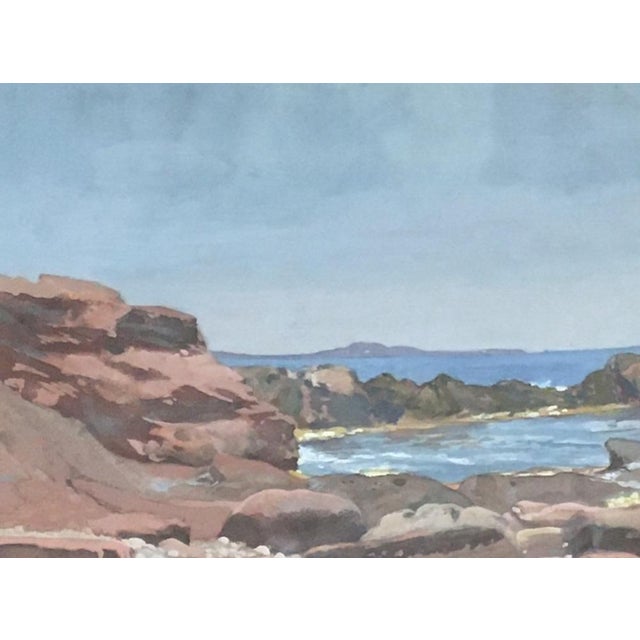 Joseph Mittey, Au bord de l'eau, Gouache on Paper, Framed For Sale - Image 5 of 9