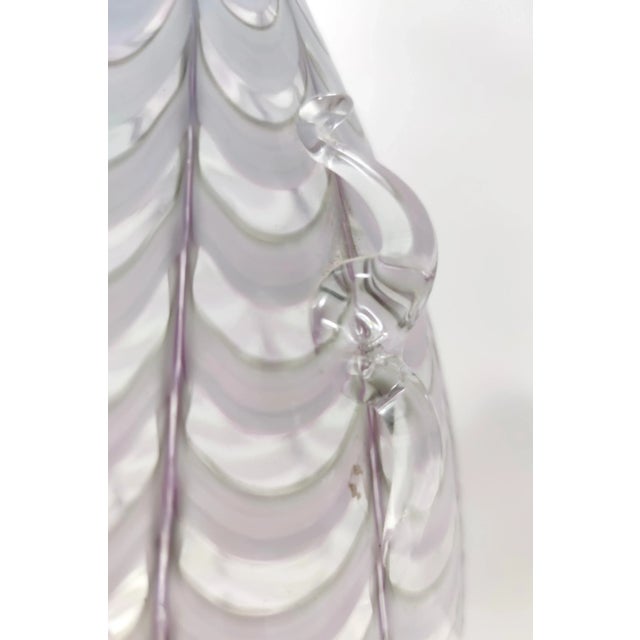 Vintage Lilac and Transparent Murano Glass Vase by Alberto Donà, 1940s For Sale - Image 11 of 17