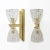 Art Deco Style Murano Glass and Brass Sconces, 1990s, Set of 2 For Sale - Image 11 of 11