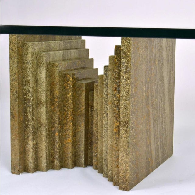 Square Marble Base Coffee Table with Glass Top attributed to Carlo Scarpa, 1960s For Sale - Image 11 of 18