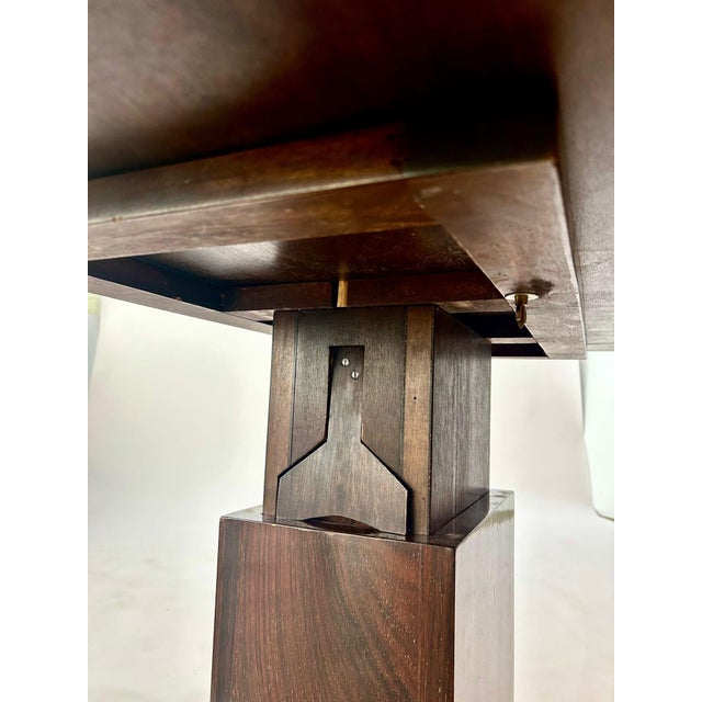 Antique French Art Deco Folding Wood Coffee Table by Francisque Chaleyssin (Attr) 1930s For Sale - Image 15 of 16