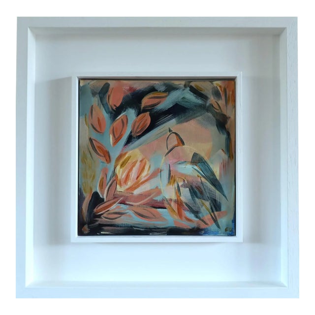 Contemporary 'Summer Song for the Birds Ii' Original Modernist Abstract Acrylic Painting by British Artist Frances Daws, Framed For Sale