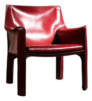 Vintage Cab 414 Chair in Leather by Mario Bellini for Cassina, 1982