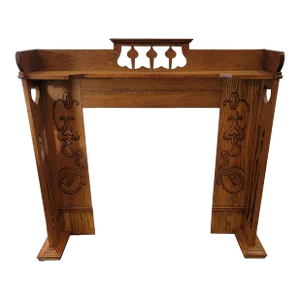 Arts & Crafts Mission Fireplace Mantle Surround Oak