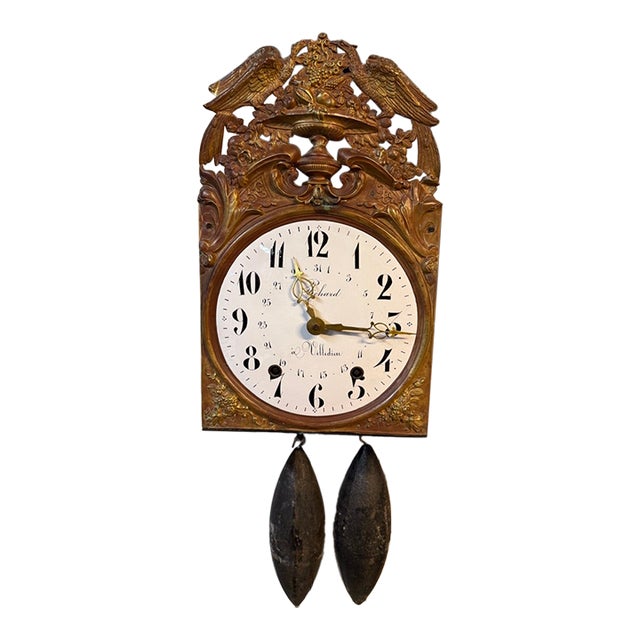 19th C. French Morbier Clock or Comtoise Movement For Sale