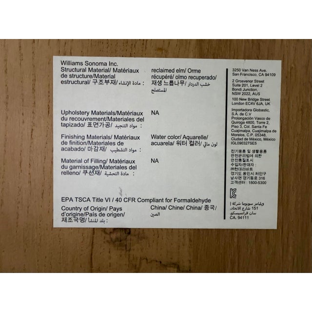 Williams Sonoma Solid Wood Coffee Table With Lower Shelf For Sale - Image 10 of 10