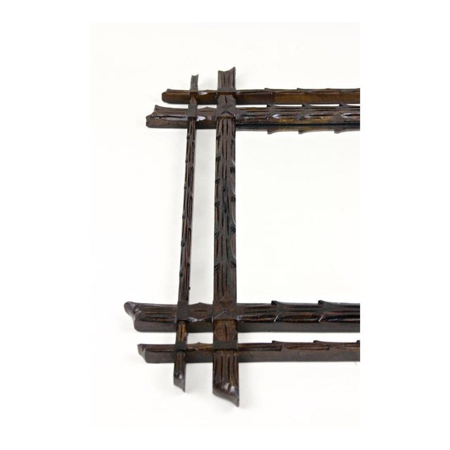 Black Forest Rustic Handcarved Mirror, 1870s For Sale - Image 10 of 15