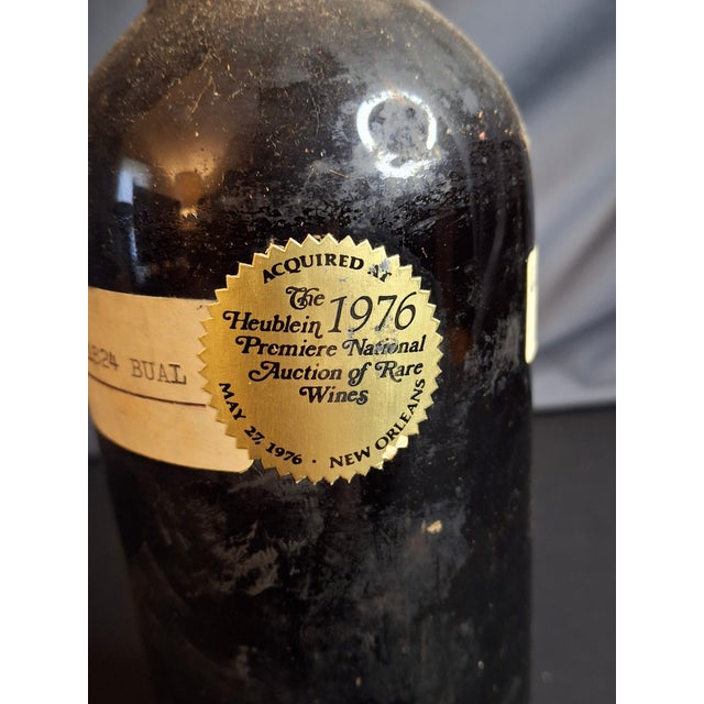French Historic 1824 Vintage Newton & Gordon Bual Madeira Bottle - 1976 Heublein Auction For Sale - Image 3 of 8