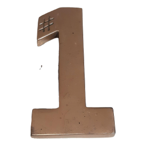 Brass #1 One Number Paperweight No. Uno