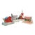 Mid Century Retro Blune Putz Christmas Village Houses- Set of 4 For Sale
