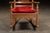 Antique Wooden Rocking Chair With Red Cushion For Sale - Image 9 of 10