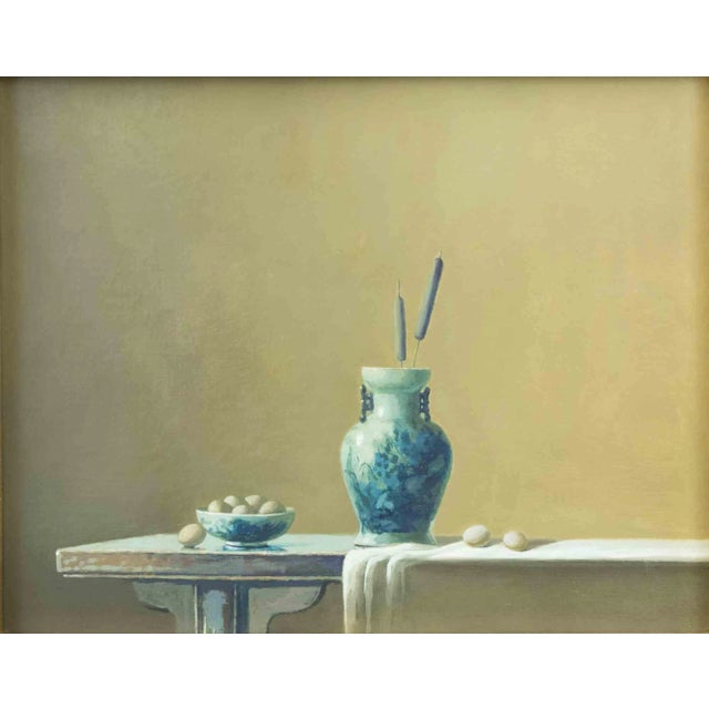 Zhang Wei Guang, Vase and Eggs, Original Oil Painting, 2000s For Sale