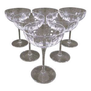 Dorset Hand Cut Fluting Champagne Coup Glasses Set of 6