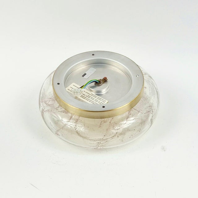 Transparent Mid-Century 'Donut' Glass Wall Light/Sconce or Ceiling Light/Flush Mount From Doria, Germany, 1960s For Sale - Image 8 of 10