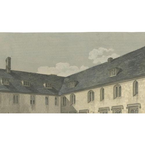 After Samuel Sparrow, Corpus Christi College Cambridge, 1800s, Hand-Colored Engraving For Sale - Image 5 of 10
