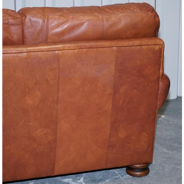 Tan Leather Cordoba Two-Seater Sofa from Tetrad For Sale - Image 16 of 18