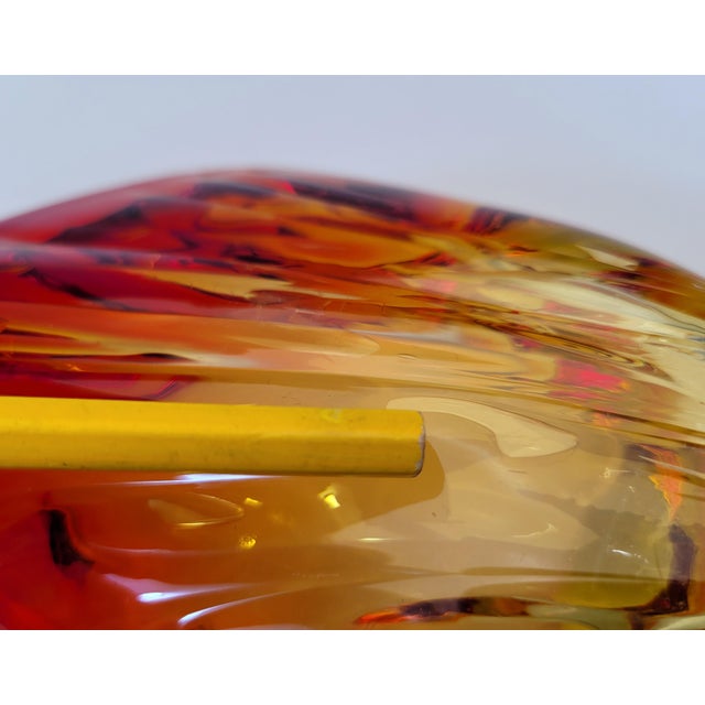 Mid Century Leaf Ashtray by Blenko Art Glass For Sale - Image 10 of 11