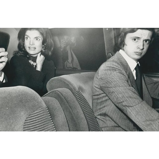 1970s Jackie Kennedy in Car, Paris, France, 1970s, Black & White Photograph For Sale - Image 5 of 5