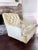 Victorian Vintage Tufted Velvet Armchair – Cream Accent Chair. Signature Kroehler Designs For Sale - Image 3 of 5