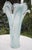 Tall 15.5” Vintage Italian Blown Glass Fazzoletto Lily Vase – Aqua Alabastro Swirl For Sale - Image 12 of 14