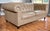 Bernhardt Tan Leather Tufted Chesterfield Loveseat Sofa For Sale In New York - Image 6 of 8