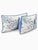 2020s A Pair of Blue & White Bird Print Lumbar Pillows With Contrast Piping For Sale - Image 5 of 5