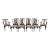 Set of 10 Craftique Ball & Claw Mahogany Dining Room Chairs For Sale