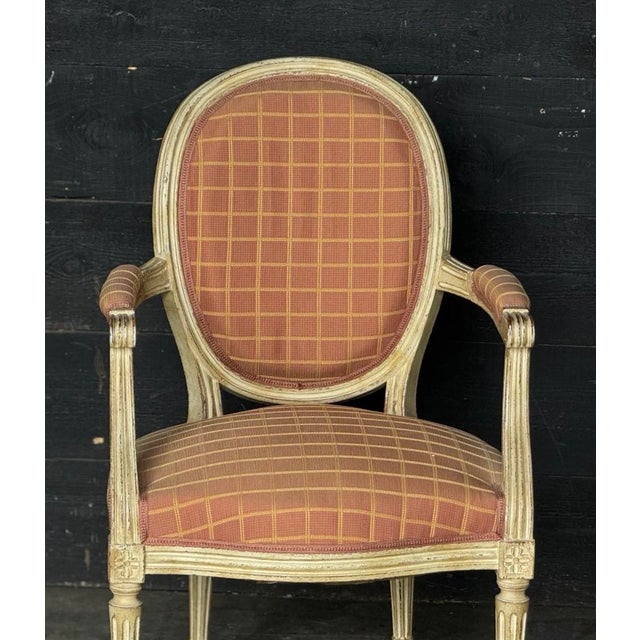 Cream Set of French Armchairs, 1920s For Sale - Image 8 of 18