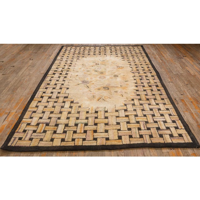 Doris Leslie Blau Antique Tabriz Floral Allover Cream Beige Carpet - c. 1880 For Sale In New York - Image 6 of 10