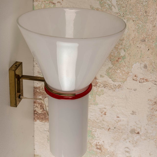 Gold Murano Glass and Brass Wall Light, 1960s For Sale - Image 8 of 11