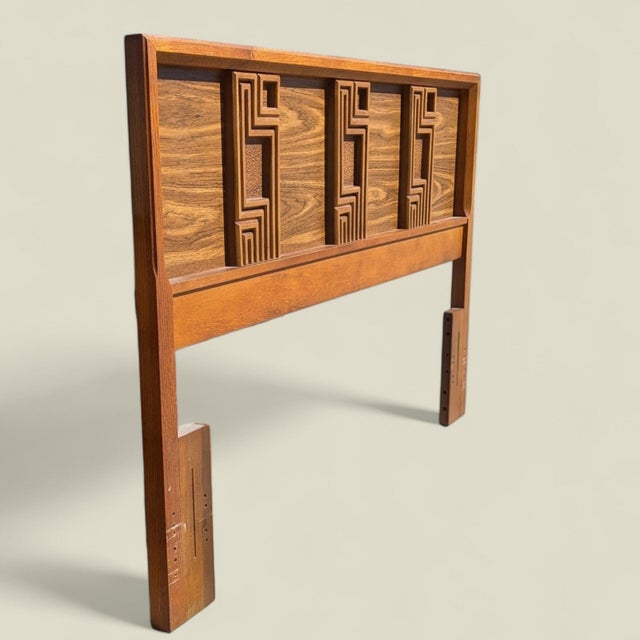 1960s Bassett Mid-Century Full-Size Headboard For Sale - Image 4 of 10