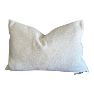 Bouclette French Wool Accent Pillow With Down Feather Insert For Sale